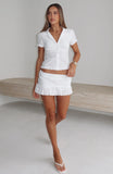 Shes Cute Mini Skort White