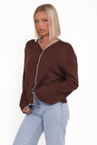 Ruby Knit Cardigan Brown