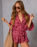 Amber Hour Waist Tie Romper