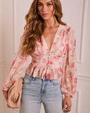 Bloom Reveal Floral Chiffon Blouse