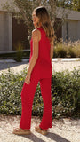 Megan Knit Top Red