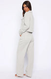 Bring The Style Low Rise Wide Leg Jeans Grey White