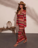 Tropic Allure Crochet Cover Up Maxi Dress