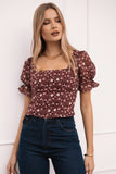 Lucie Top Burgundy Multi