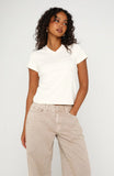 On The Hunt V Neck Top Off White