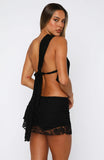 Its A Love Story Lace Mini Skort Black