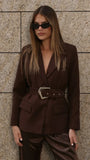 Valissa Blazer Chocolate