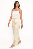Viola Drawstring Wide Leg Pant Yellow