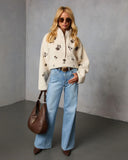 Chalet Embroidered Floral Pullover Jacket