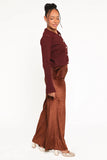 Riley Stretch Velvet Pant Chocolate