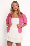 Greer Quarter Sleeve Cardigan Hot Pink