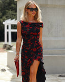 Gilded Love Floral Mesh Maxi Dress