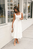 Una Midi Dress White