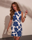 Harbor Bloom Belted Floral Mini Dress