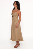 Robbins Midi Dress Beige Brown