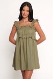 Orion Frill Strap Mini Dress Olive