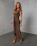 Twilight Plunge Maxi Dress