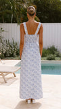 Saylor Maxi Skirt Blue Floral