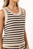 Cherie Knit Top Sand Black