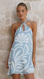 Maja Mini Dress Coral Blue