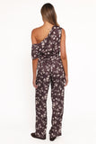 Romola Pant Brown Cream Floral