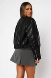 Tell Me Nothing PU Jacket Black