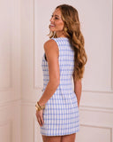 Clean Romance Tweed Plaid Mini Dress