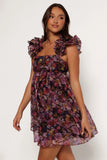 Fiorella Mini Dress Plum Floral