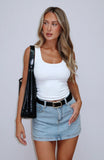 Dont Leave Me Denim Skort Light Blue Wash