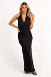 Kalina Halterneck Maxi Dress Black