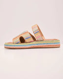 Honey Coast Colorful Striped Woven Sandals