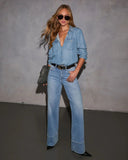Saligh Pocketed Button Down Top