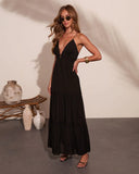 Serene Pathway Chiffon Maxi Dress