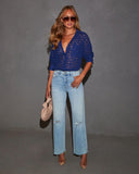 Gwen Floral Lace Button Down Shirt