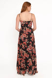 Naver Maxi Dress Black Floral