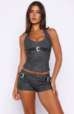 In The Crowd Bustier Charcoal