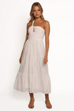 Vinny One Shoulder Maxi Dress White