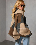Marenne Cropped Argyle Print Cardigan