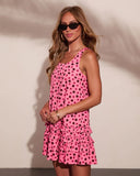 Honey Speckle Cotton Polka Dot Mini Dress