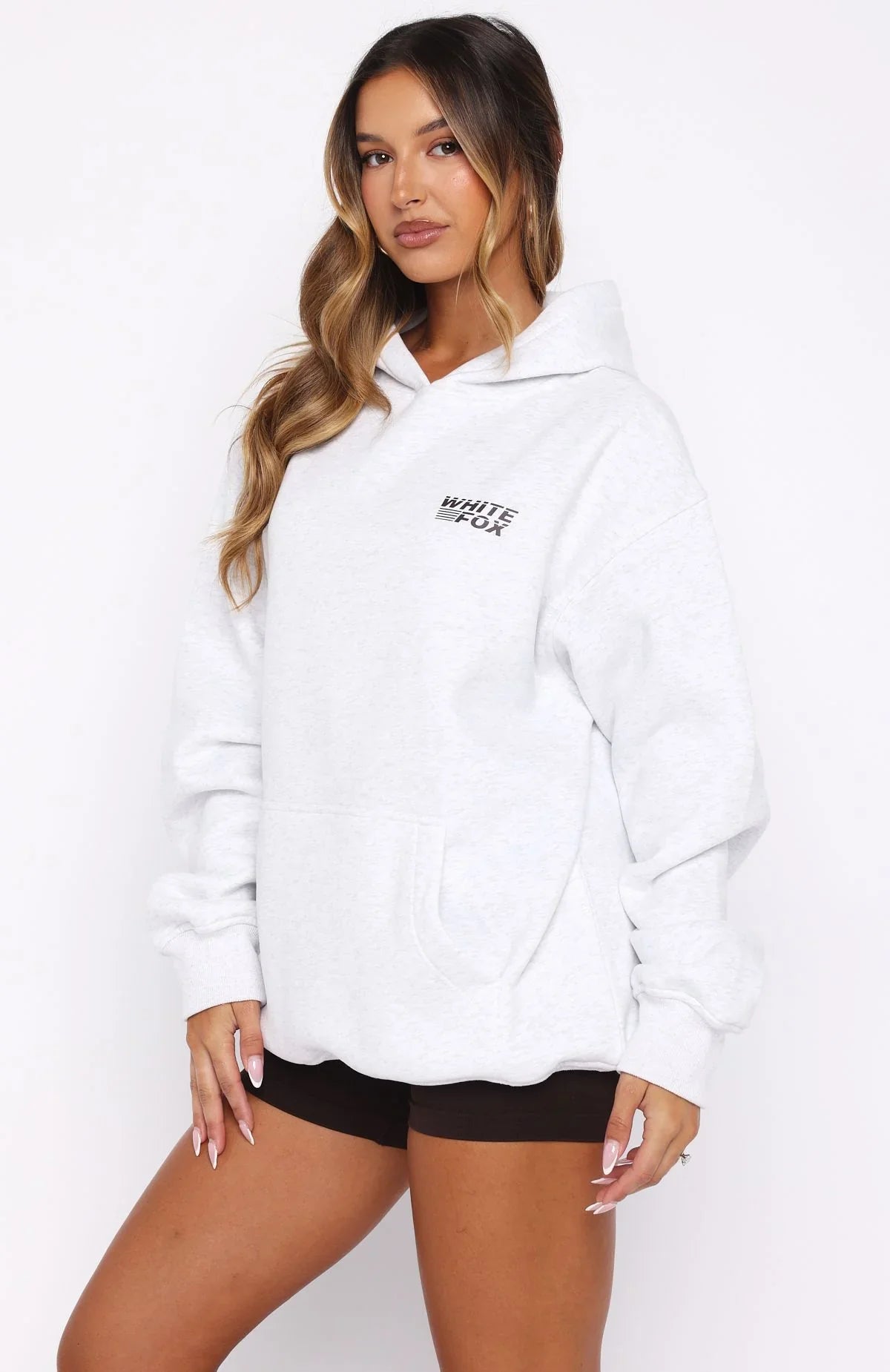 Name Of The Game Oversized Hoodie Grey Marle