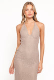 Riley Halter Maxi Dress Taupe