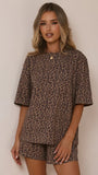Bobby Crew Neck Tee Leopard Print