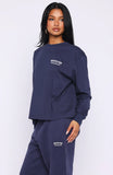 Cant Miss It Long Sleeve Tee Navy