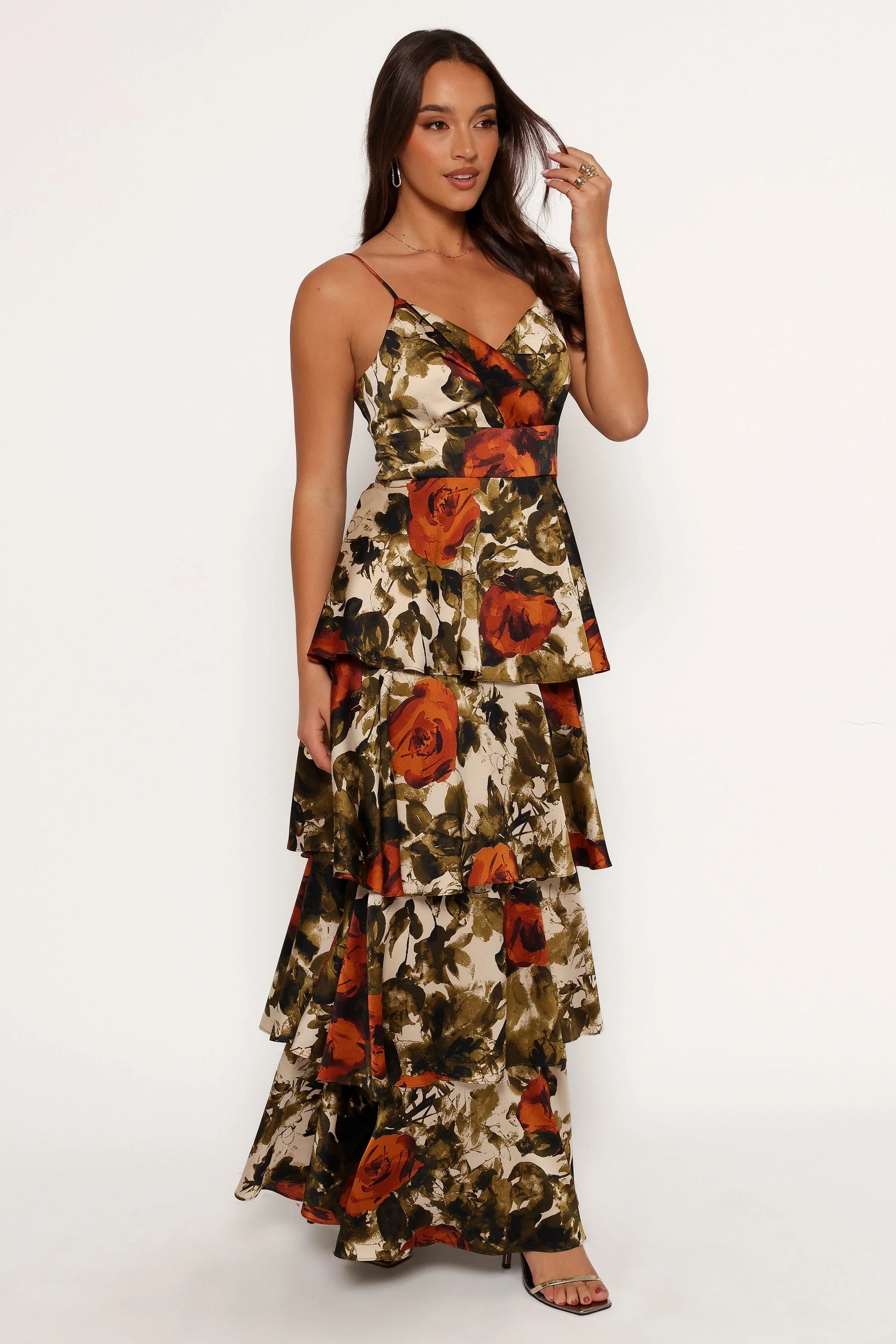 Benny Maxi Dress Rust Olive