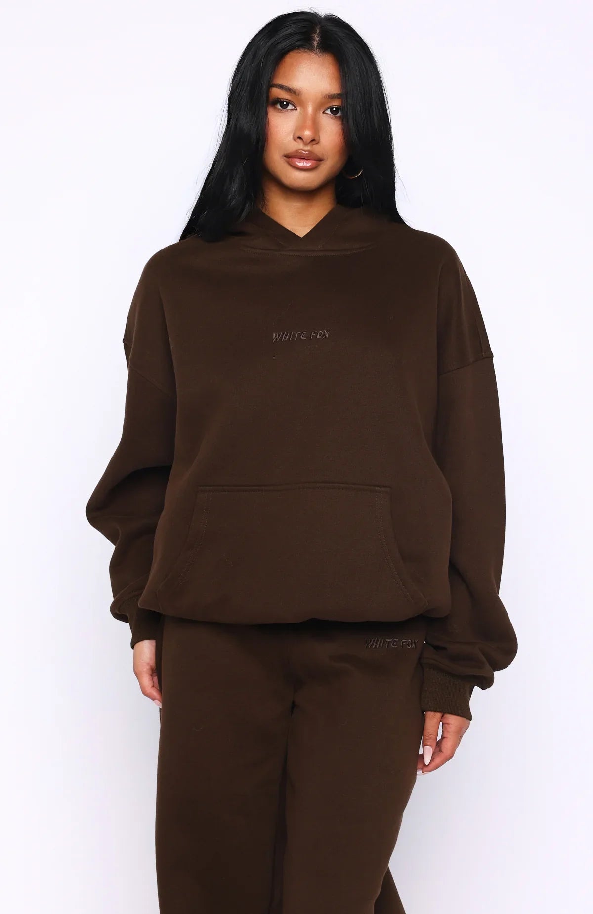 Come A Long Way Oversized Hoodie Chocolate