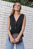 Everlee Knit Vest Top Black