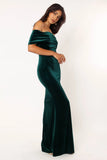 Adair Off Shoulder Maxi Dress Emerald Green