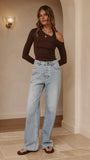 Romy Long Sleeve Top Chocolate