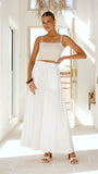 Avery Wide Leg Pants White