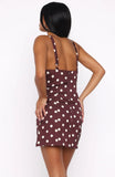 Admire You Mini Dress Choc Cream Polka Dot